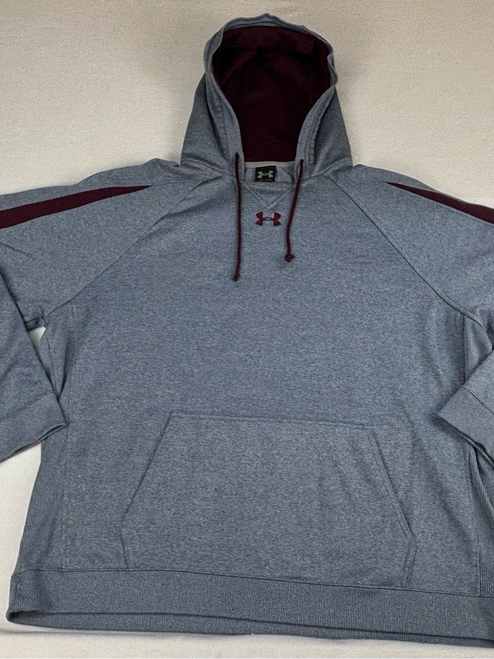 Under Armour Gray Hoodie with Maroon Accents